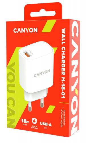 Сетевое зарядное устройство Canyon Quick Charge фото 4