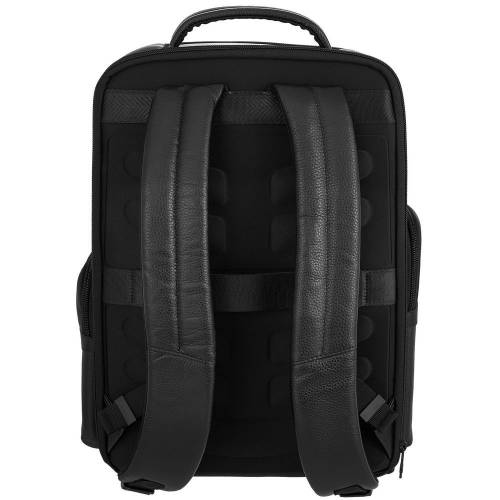 Кожаный рюкзак для ноутбука Santiago, черный фото 6