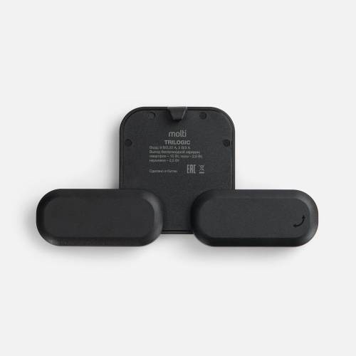 Складная станция беспроводной зарядки Trilogic, черная фото 5