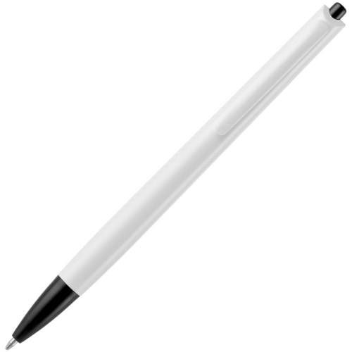 Ручка шариковая Tick, белая с черным фото 4