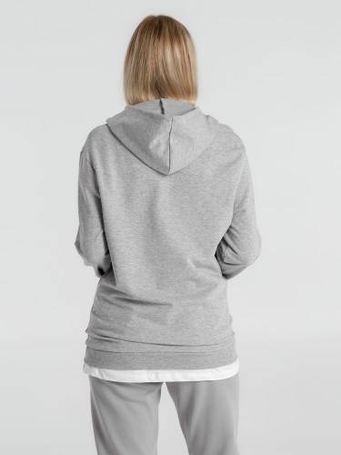 Толстовка с капюшоном унисекс Hoodie, серый меланж фото 13