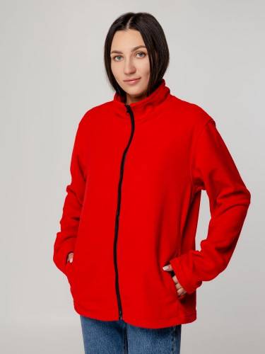 Куртка флисовая унисекс Manakin, красная фото 10