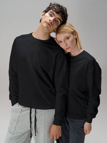 Свитшот унисекс Vozduh, черный фото 12