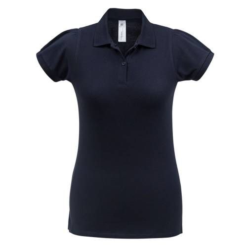 Рубашка поло женская Heavymill темно-синяя фото 2