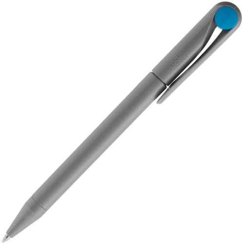 Ручка шариковая Prodir DS1 TMM Dot, серая с голубым фото 4