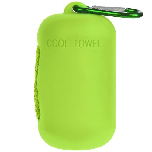 Охлаждающее полотенце Narvik в силиконовом чехле, зеленое яблоко фото 3