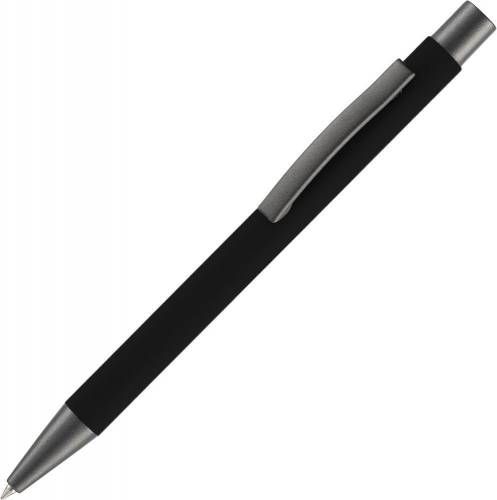 Ручка шариковая Atento Soft Touch, черная фото 2