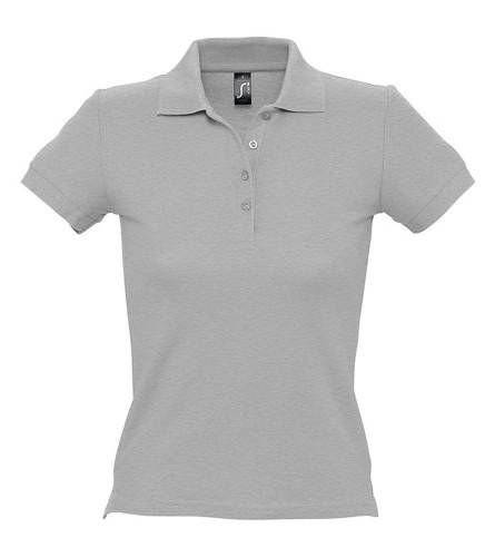 Рубашка поло женская People 210, серый меланж фото 2