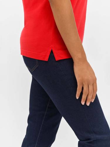 Рубашка поло унисекс Palermo, красная с белым фото 7