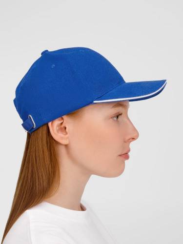 Бейсболка Buffalo, ярко-синяя с белым фото 10