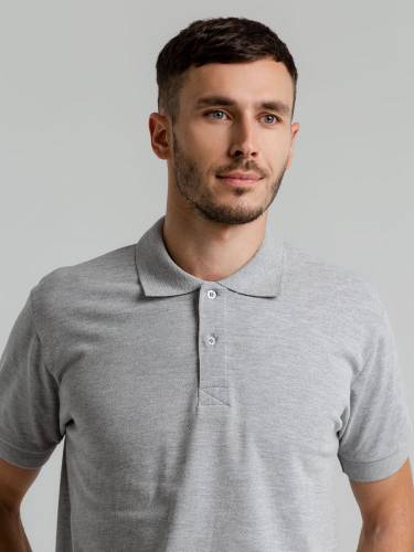 Рубашка поло мужская Virma Premium, серый меланж фото 9