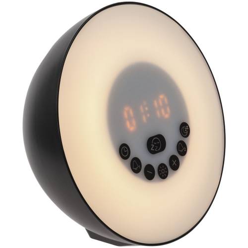 Лампа-колонка со световым будильником dreamTime, ver.2, черная фото 2