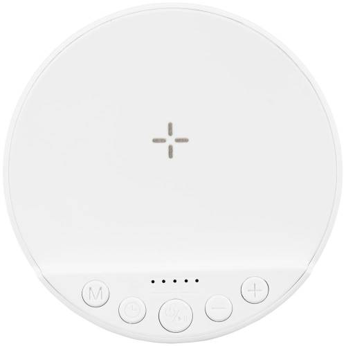 Bluetooth-колонка с беспроводной зарядкой relaxTime, белая фото 5