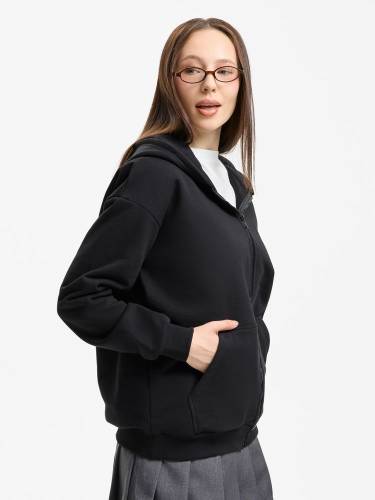 Толстовка унисекс оверсайз Sartoro, черная фото 8