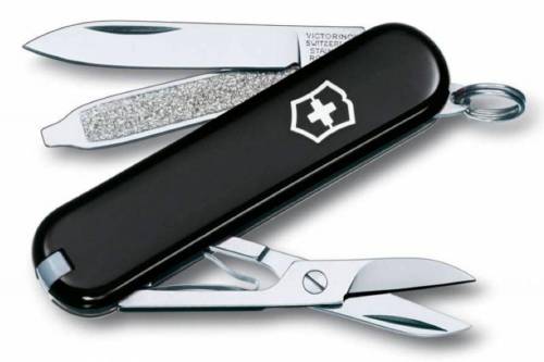 Нож-брелок Classic 58 с отверткой, черный фото 2