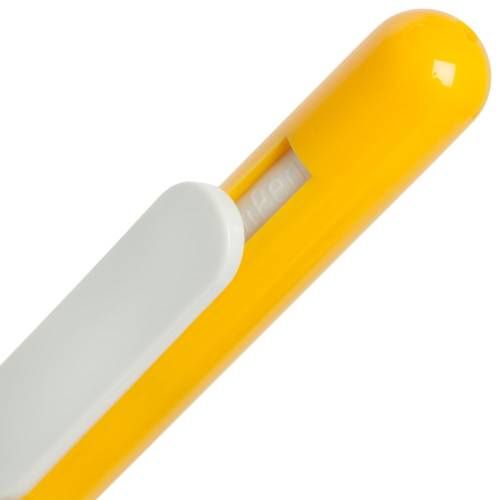 Ручка шариковая Swiper, желтая с белым фото 5