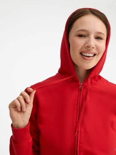 Толстовка женская на молнии с капюшоном Seven Women, красная фото 6