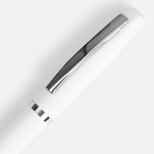 Ручка шариковая Bolt Soft Touch, белая фото 4