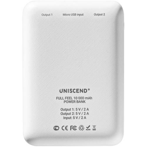 Внешний аккумулятор Uniscend Full Feel 10000 мАч с индикатором, белый фото 5