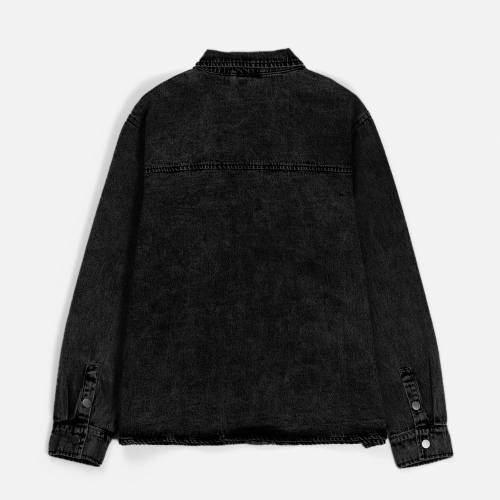 Куртка джинсовая O3, черная фото 3