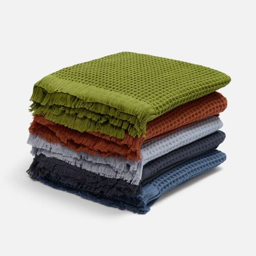 Плед вафельный Elenglect, оранжевый фото 6