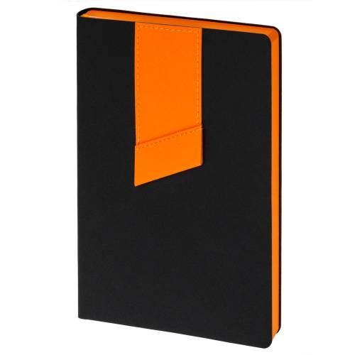 Ежедневник Bookmark, недатированный, черный с оранжевым фото 2