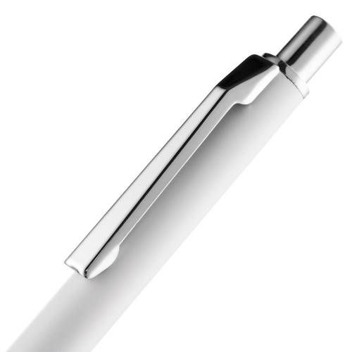 Ручка шариковая Lobby Soft Touch Chrome, белая фото 6
