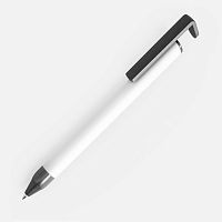 Ручка шариковая Standic с подставкой для телефона, белая
