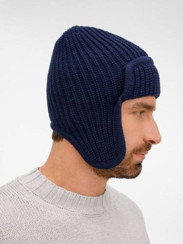 Шапка-ушанка Catch Match, темно-синяя фото 6 Шапка-ушанка Catch Match, темно-синяя фото 6