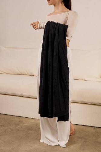 Плед Bambolay, темно-серый меланж фото 6