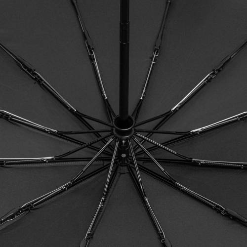 Зонт складной Fiber Magic Major, черный фото 6
