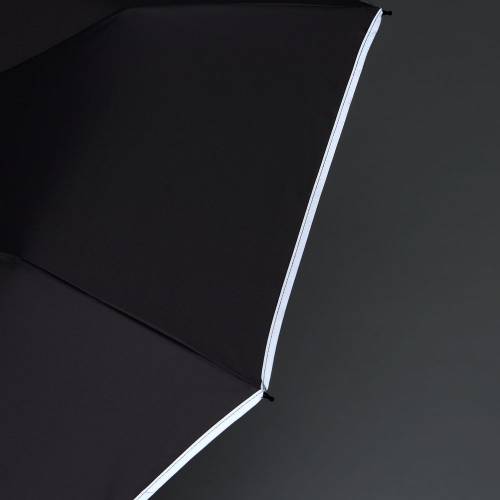 Зонт обратного сложения Norsken с фонариком, черный фото 11