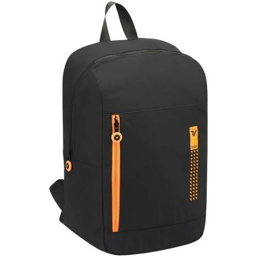 Складной рюкзак Compact Neon, черный с оранжевым фото 2