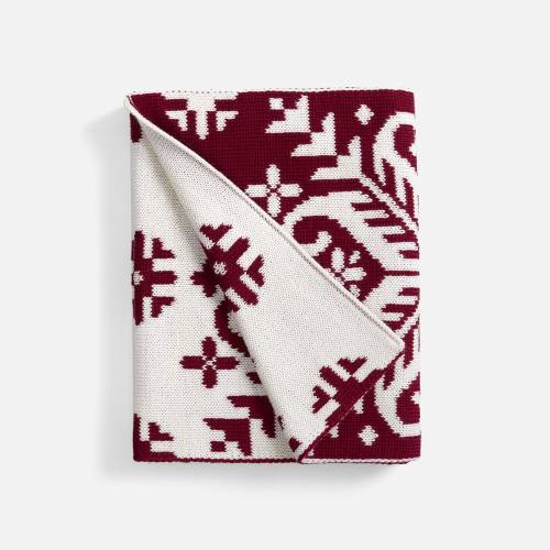 Шарф Wintertude M, красный с белым фото 3