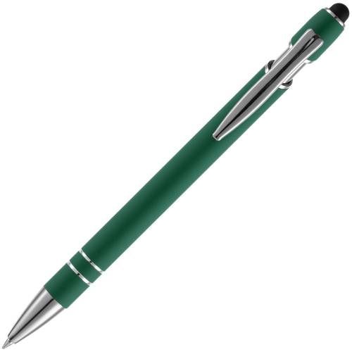 Ручка шариковая Pointer Soft Touch со стилусом, зеленая фото 4