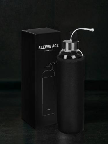 Бутылка для воды Sleeve Ace, черная фото 8