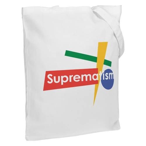Холщовая сумка Suprematism, молочно-белая фото 2