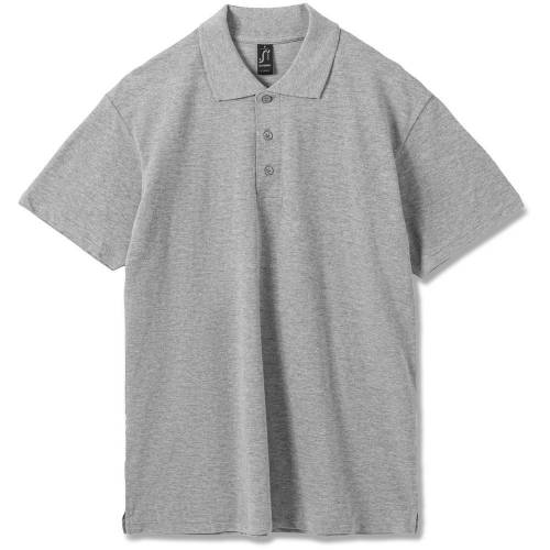 Рубашка поло мужская Summer 170, серый меланж фото 2
