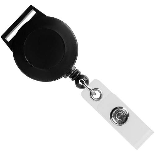 Ретрактор Attach с ушком для ленты, черный фото 2
