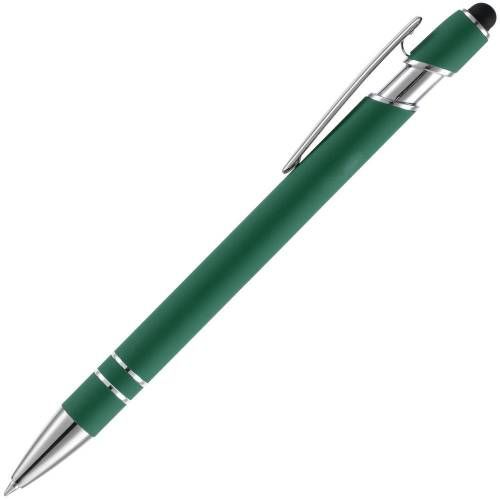 Ручка шариковая Pointer Soft Touch со стилусом, зеленая фото 3