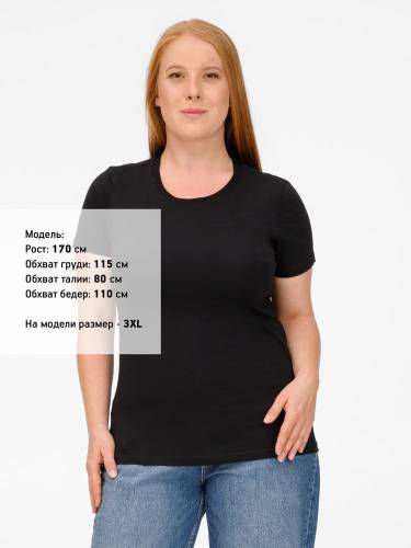 Футболка женская T-bolka Lady, черная фото 11