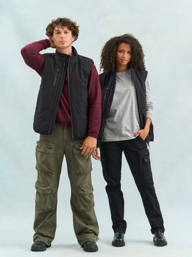 Жилет софтшелл унисекс Falcon BW, черный фото 9