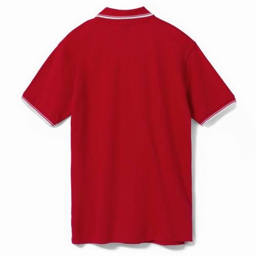 Рубашка поло мужская с контрастной отделкой Practice 270, красный/белый фото 3