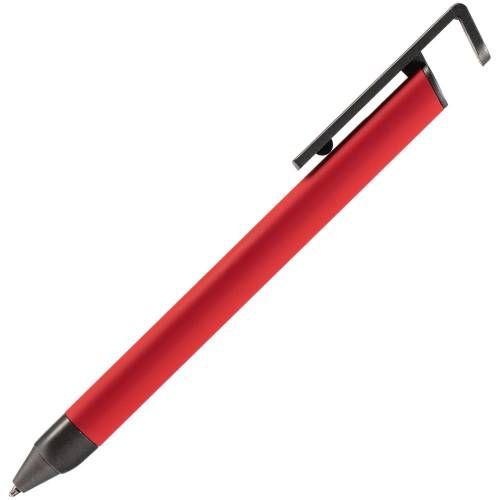 Ручка шариковая Standic с подставкой для телефона, красная фото 3