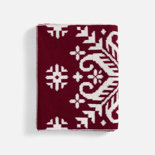 Шарф Wintertude M, красный с белым фото 4