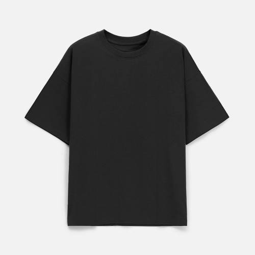 Футболка унисекс оверсайз T3, черная фото 8
