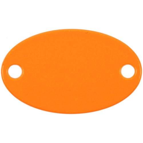 Шильдик металлический Alfa Oval, оранжевый неон фото 2