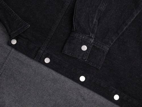 Куртка джинсовая O1, черная фото 4
