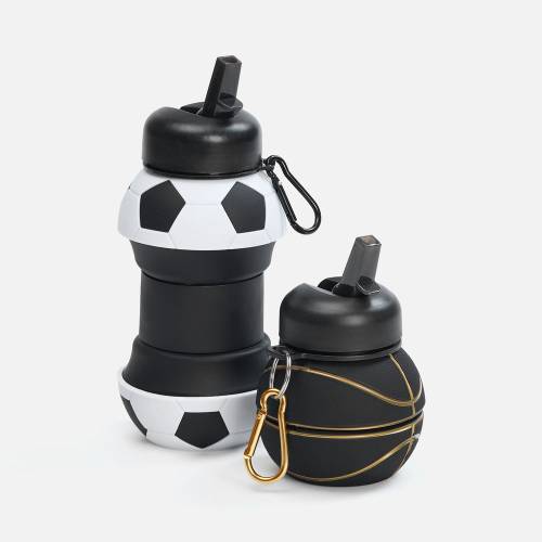 Складная бутылка для воды Basketball Flex, черная фото 11 Складная бутылка для воды Basketball Flex, черная фото 11
