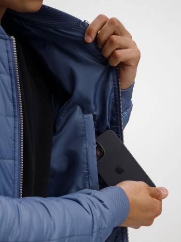 Куртка унисекс Warmbridge, синяя (джинс) фото 12